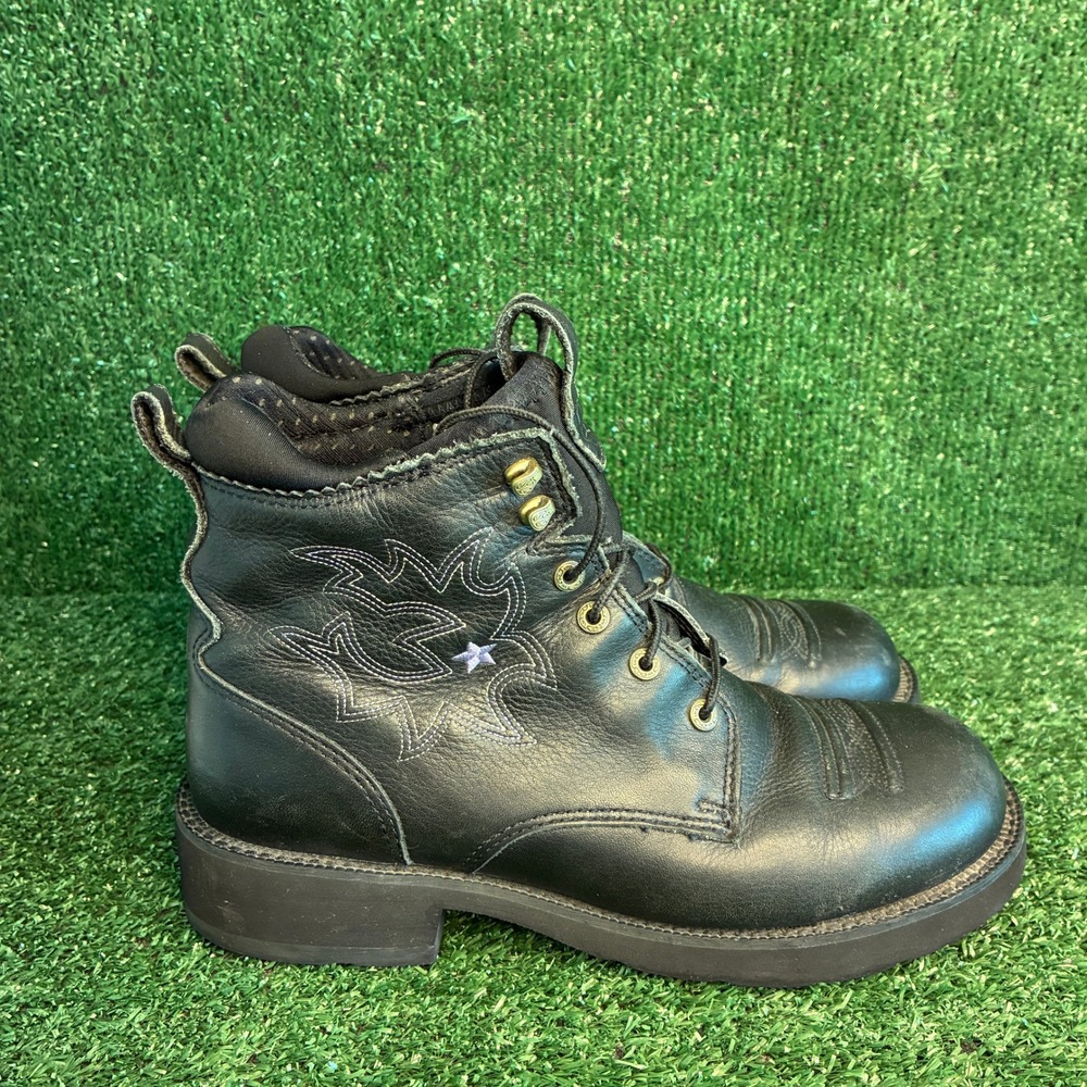 Ariat Probaby Lacer 16302 Leather Western Cowgirl Boots Black Womens Size 10